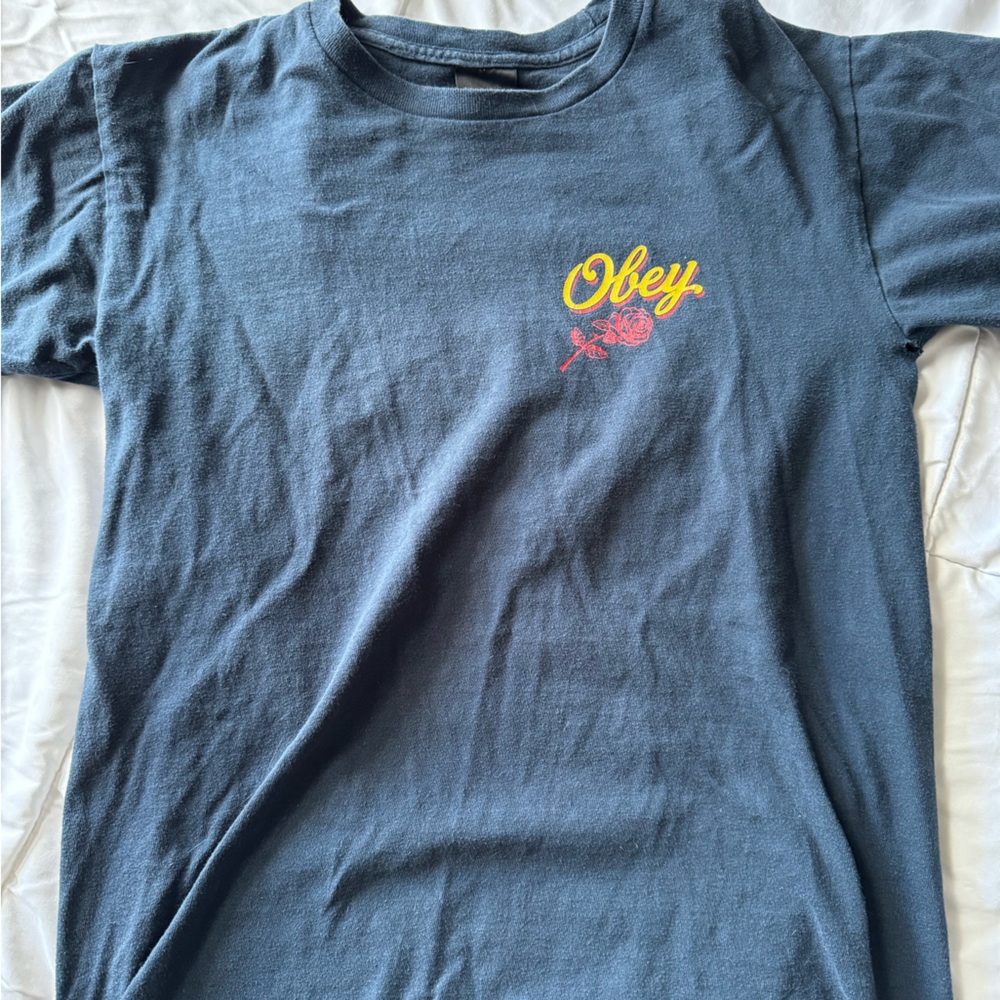 Obey navy blue short sleeve